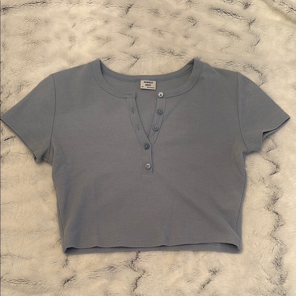 Aritzia Tops - Light Blue Cropped Top